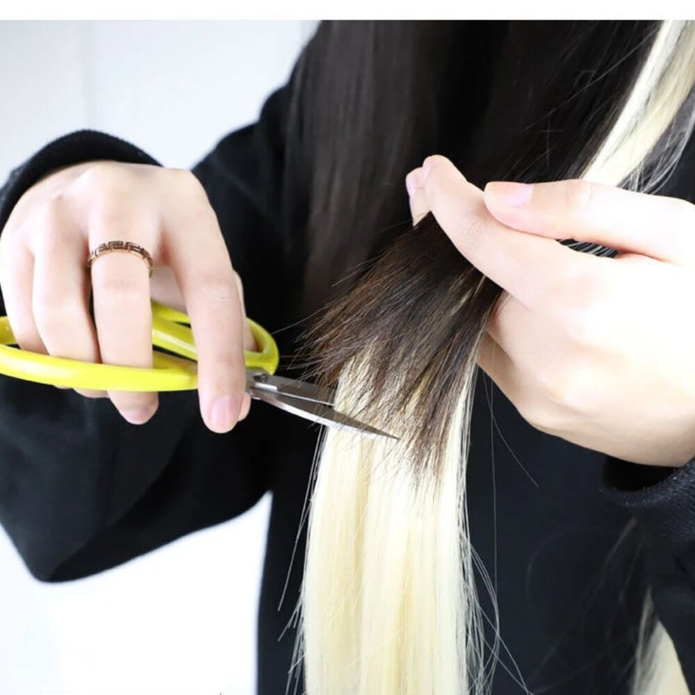 Hair Extension 55cm Synthetic Hairclip Pink & Blue / Hair Extension Set of 2 - Picture 6 of 7